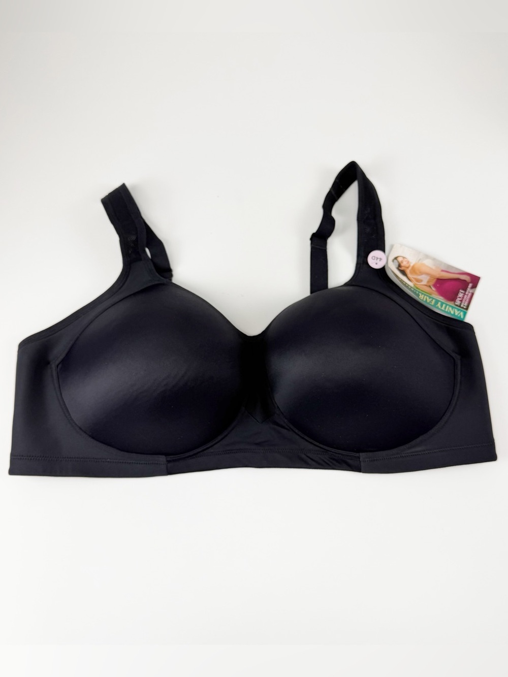 Vanity Fair Full-Figure Wireless Sports Bra 44D Black NWT 71500